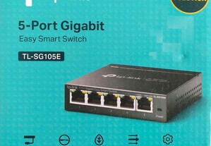 Switch 5 portas gigabit, VLANs, cable diag