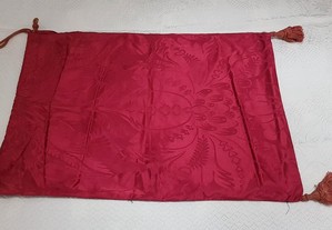 Saco / bolsa damasco brocado seda antigo 100 anos