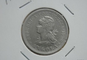 586 - Angola: IIII Macutas (vinte centavos) 1928 alpaca, por 8,00
