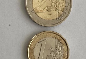 Moedas Set Portugal 2002, primeiras moedas emitidas euros