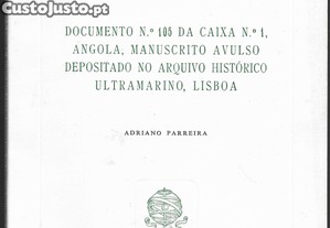 Manuscrito Avulso sobre Angola do séc. XVII depositado no Arquivo Histórico Ultramarino