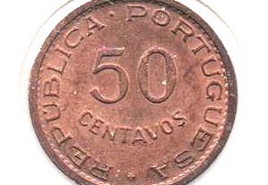 Timor - 50 Centavos 1970 - soberba