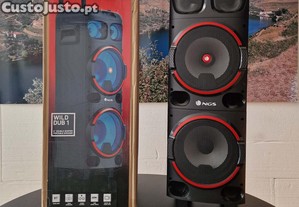 Coluna NGS Porttil C/Bateria 300W Bluetooth True Wireless Duplo