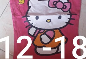 Blusa 12-18 meses, "nova e embalada" Hello Kitty