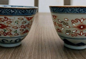 Taças de chá Chinesas com transparências