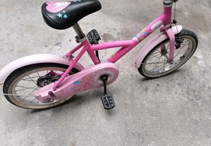 Bicicleta criança rosa roda 16"