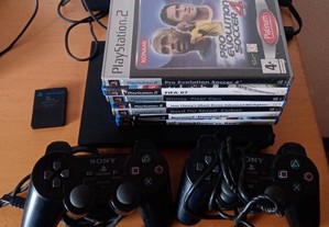 Consola PS2 com Jogos
