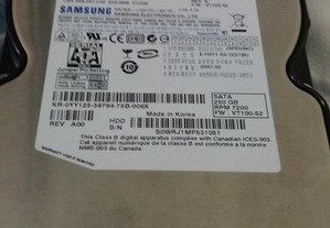 Disco rígido para p c Samsung 250.gb novo
