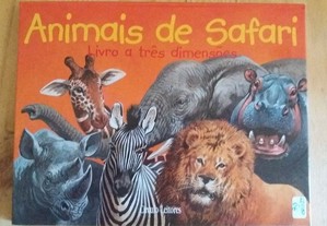 Animais de safari - Livro a três dimensões