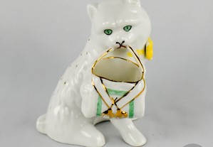 Paliteiro em forma de Gato porcelana Vista Alegre