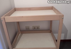 Trocador faia é branco SNIGLAR - IKEA com muda faldas e 2 capas