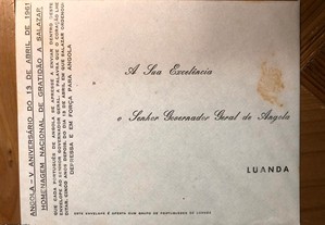Envelope Angola V Aniversário do 13 Abril de 1961