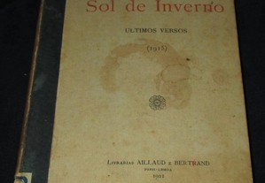 Livro Sol de Inverno António Feijó 1ª edição 1922