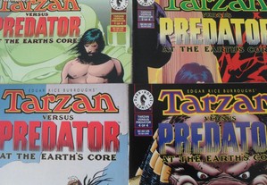Tarzan versus Predator At The Earth´s Core mini série completa Dark Horse Comics BD banda desenhada
