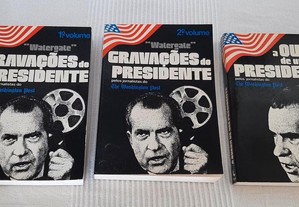 "Watergate" Gravações do Presidente e A queda de um Presidente (3 volumes)