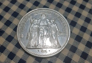 Moeda francesa em prata 900 / 1000