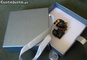 Alfinete / Broche / Pregadeira Gato Preto da Sorte NOVO