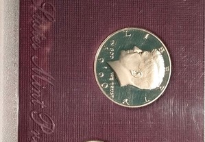 Conjunto moedas 1990S Proof EUA não circuladas e embaladas