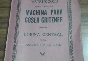 Antigo Livro de Instruções da Antiga Máquina de Coser GRITZNER