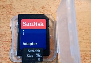 Cartão memoria micro SD SanDisk 32 GB