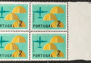 Quadra de selos novos de 2$00 - Aero Clube de Portugal - 1960