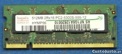 Memoria 512MB RAM Memoria 2Rx16 PC2-5300S-555-12