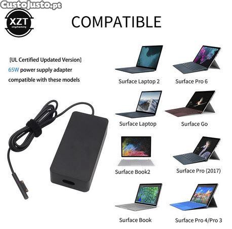 Carregador/Transformador Microsoft Surface Book PRO 3 PRO 4 PRO 5 PRO 6 PRO 7 15v 4a 65w