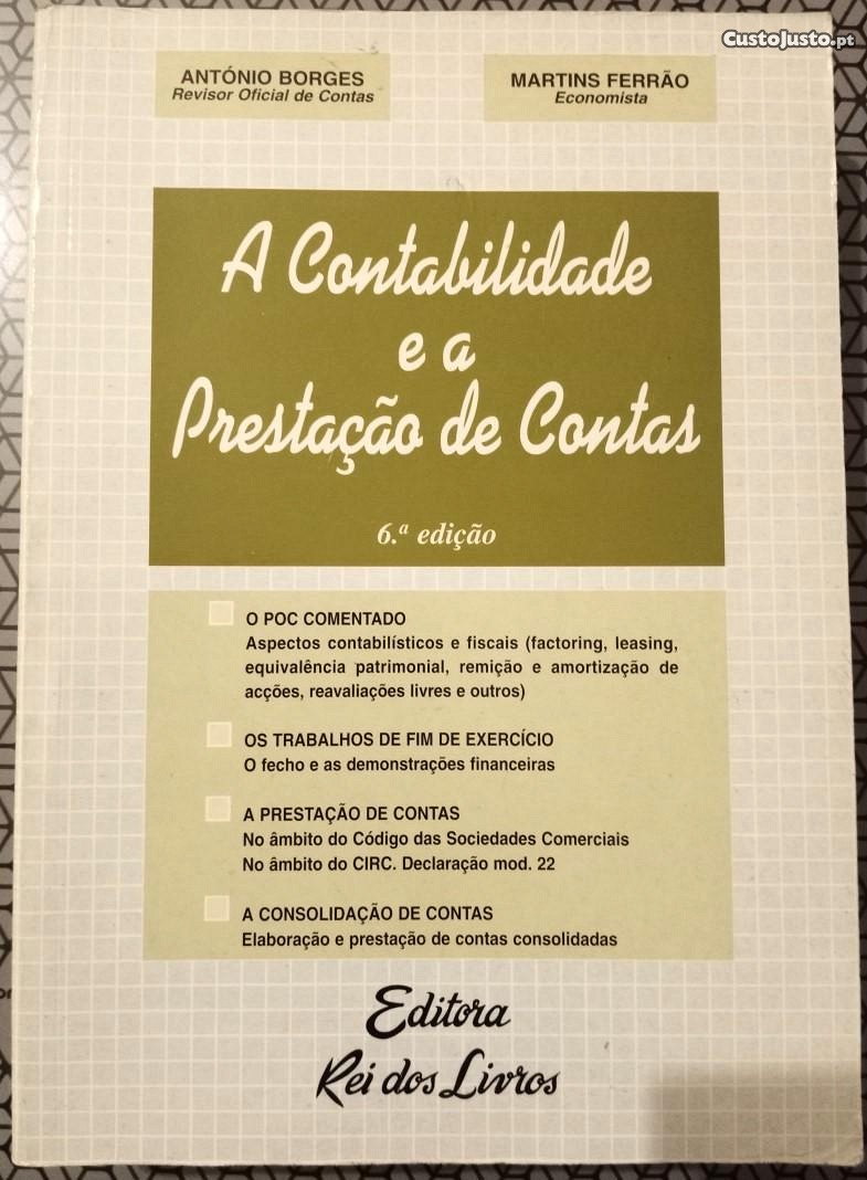 A contabilidade e a prestação de contas, António Borges, Martins Ferrão