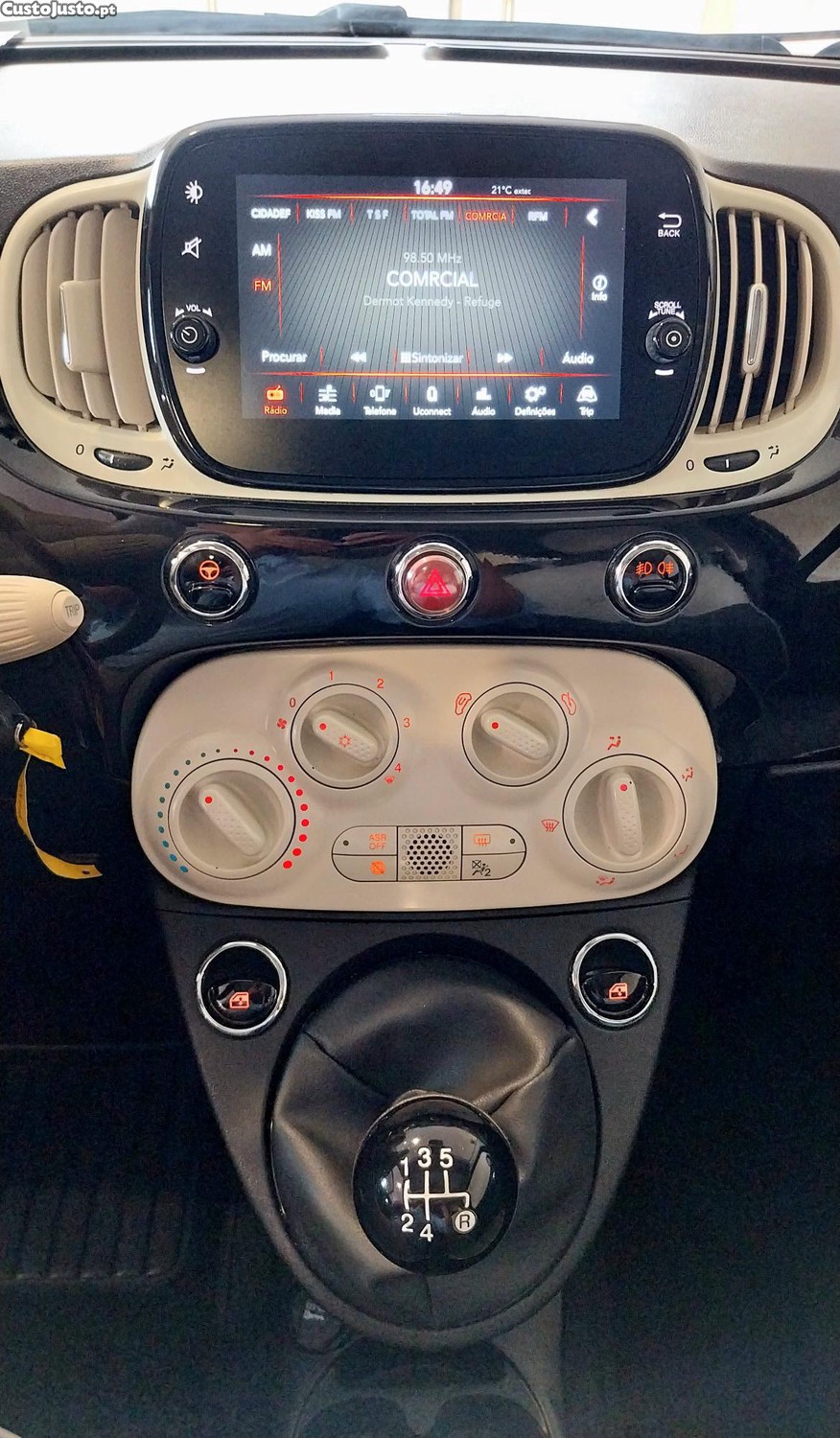 Fiat 500 1.2 Lounge S&S | Nacional | Tecto Panorâmico — fotografia 6
