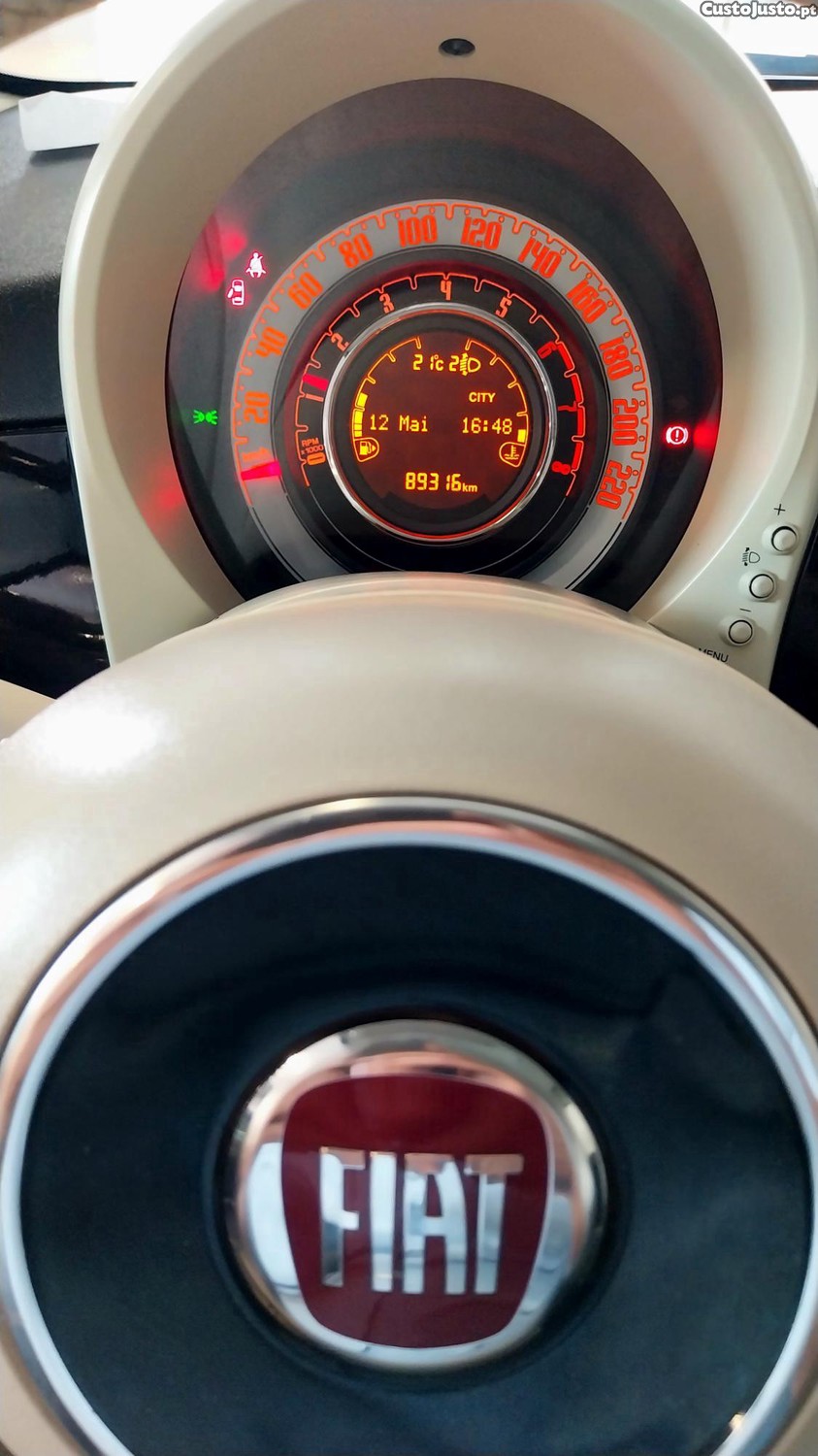 Fiat 500 1.2 Lounge S&S | Nacional | Tecto Panorâmico — fotografia 7