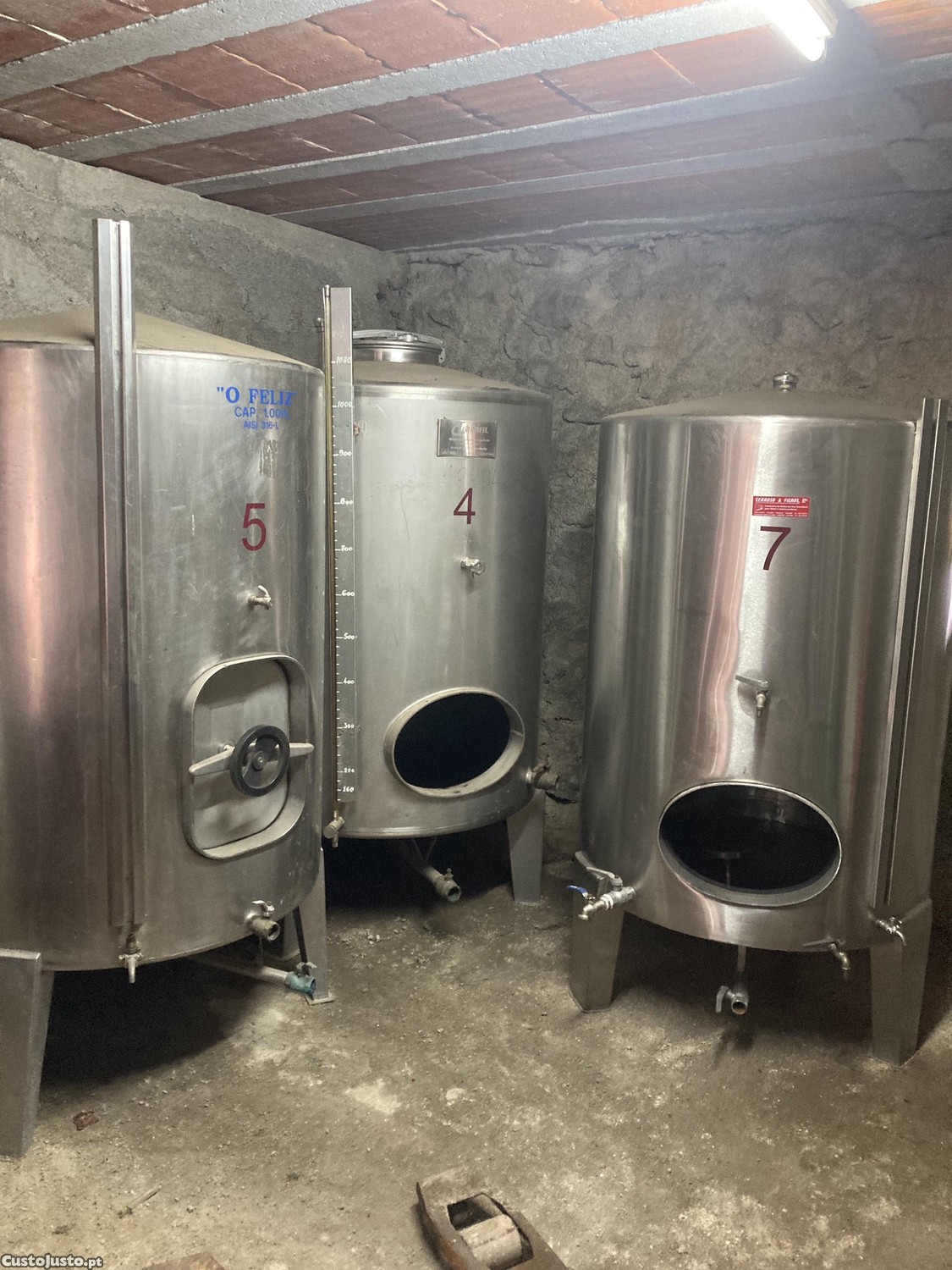 Cubas para vinho inox de 1000 litros