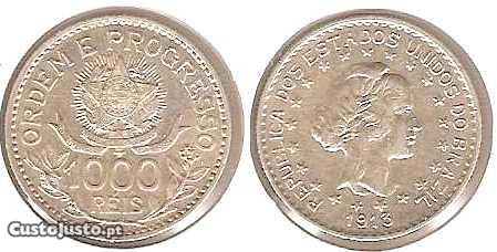 Brasil - 1000 Reis 1913 A - soberba prata