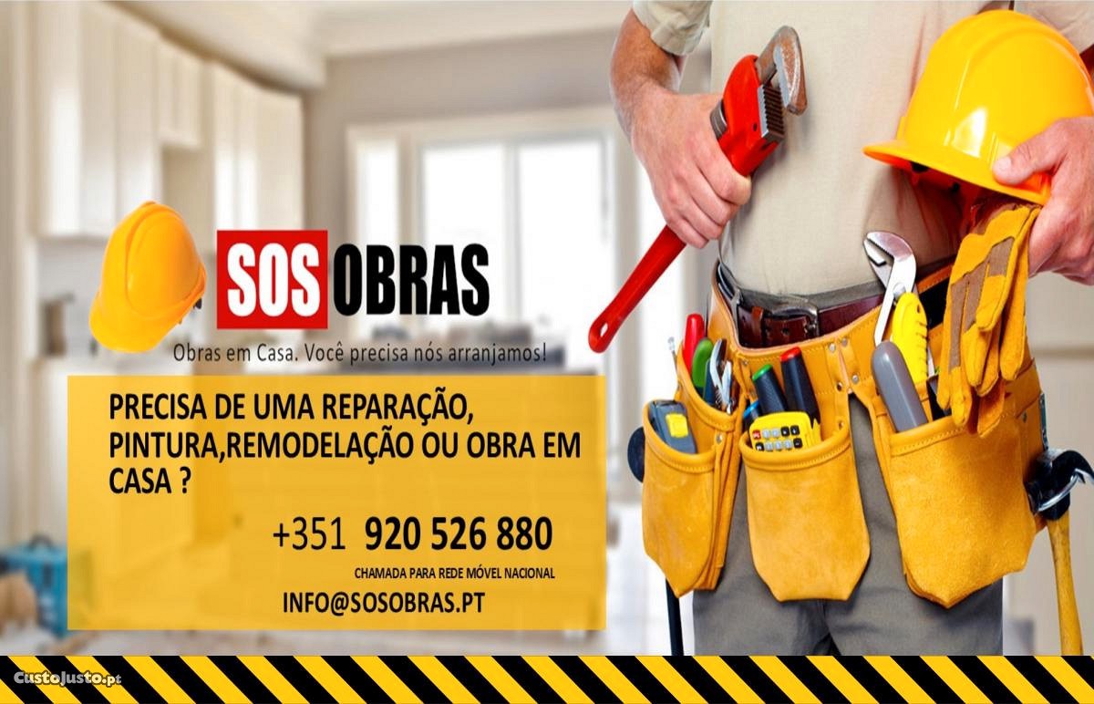SOS Obras, pintores, remodelações, canalizadores em Aveiro
