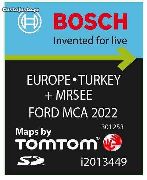 Ford Cartão SD MCA Europa 2022 TouchScreen