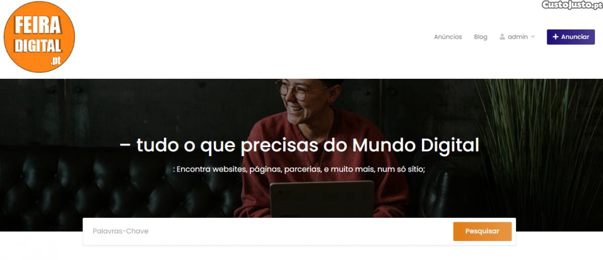 Website pronto a funcionar - Ideal para projeto próprio