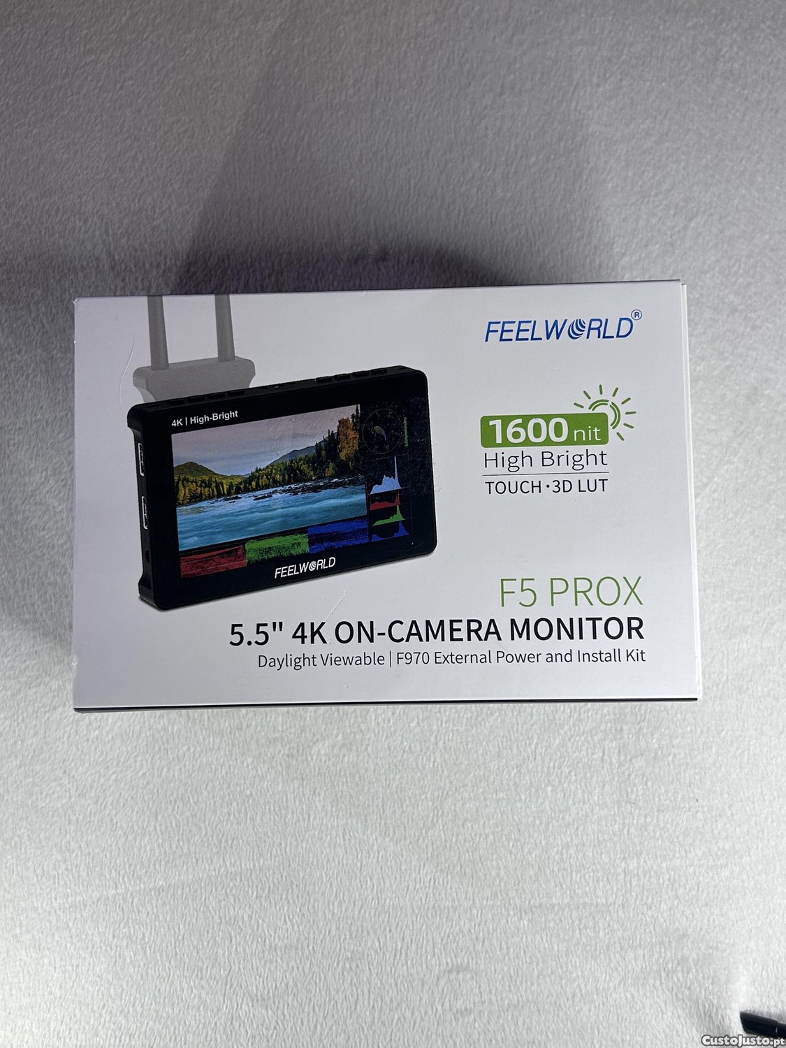 Monitor Feelworld F5 ProX 5.5 4K para Câmeras  Novo, Alta Luminosidade 1600 nit