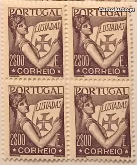 Quadra selos novos Lusíadas 2$00 - 1931