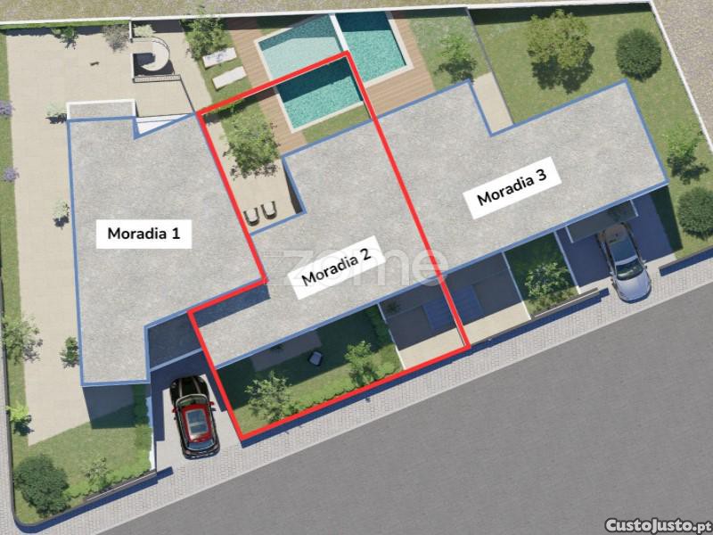 Moradia T3 Nova, Com Jardim E Piscina - Gandra...