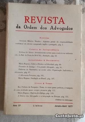 Revista da Ordem dos Advogados 1977 Janeiro-Abril