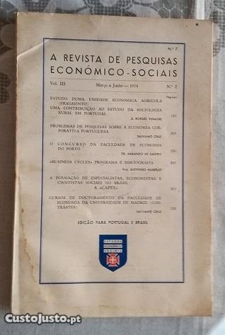 Revista de Pesquisas Económica Sociais Nº7 1954