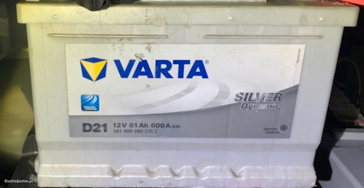 Bateria Varta Silver D21 61Ah Usada Boa