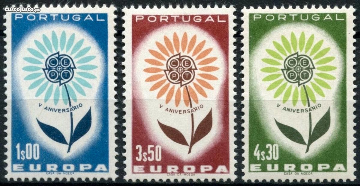 Selos Portugal 1964 - Série Completa Nova MNH N934-936 1,20EUR