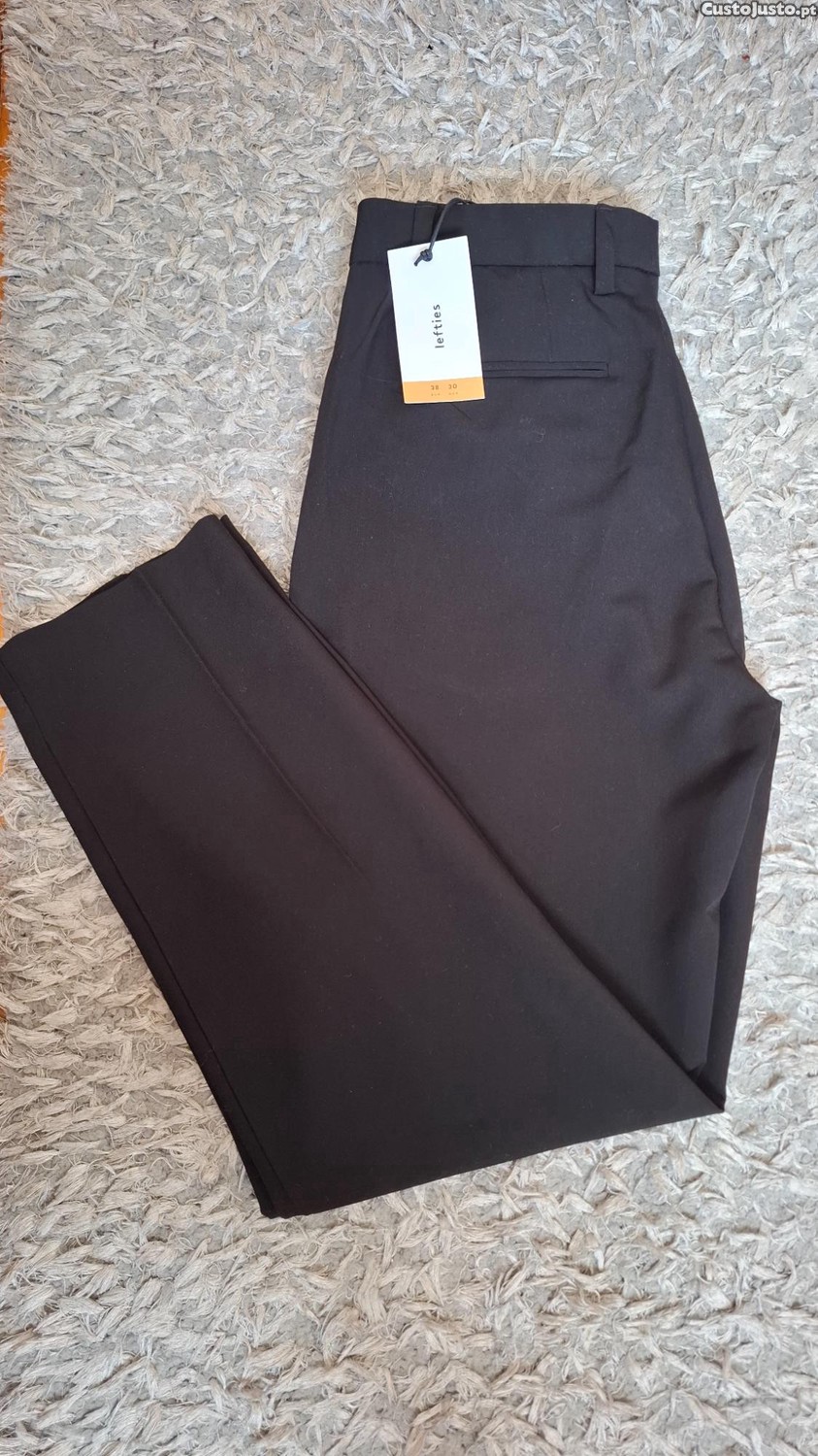 Calças Lefties Homem Slim Fit Pretas Tamanho 38   Novas com Etiqueta