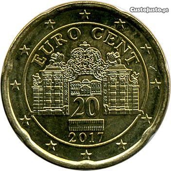 Moeda de Euro - Áustria 20 Cêntimos 2017