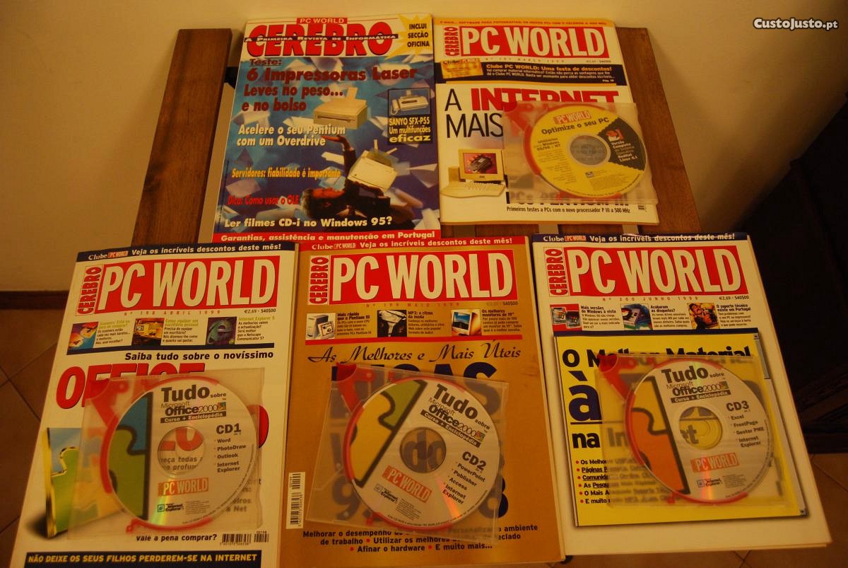 13 Revistas + 5 CD's "PC World Cerebro" - Vários