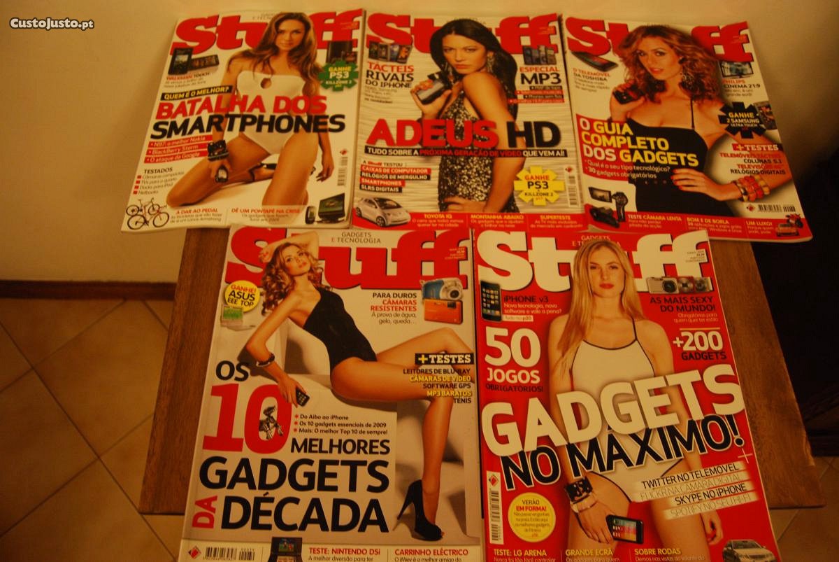 5 Revistas "Stuff" - Vários números