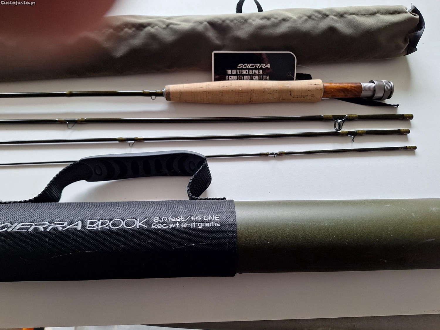 conjunto pesca à mosca