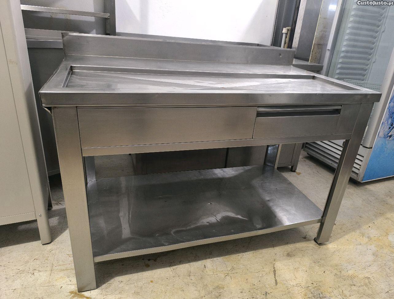 Bancada De Inox Industrial 1 Gaveta | Material Hotelaria e restauração ...