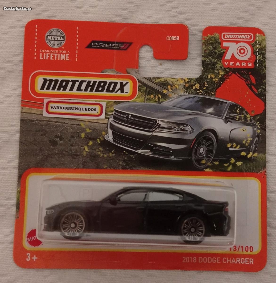 Dodge Charger 2018 Black Matchbox